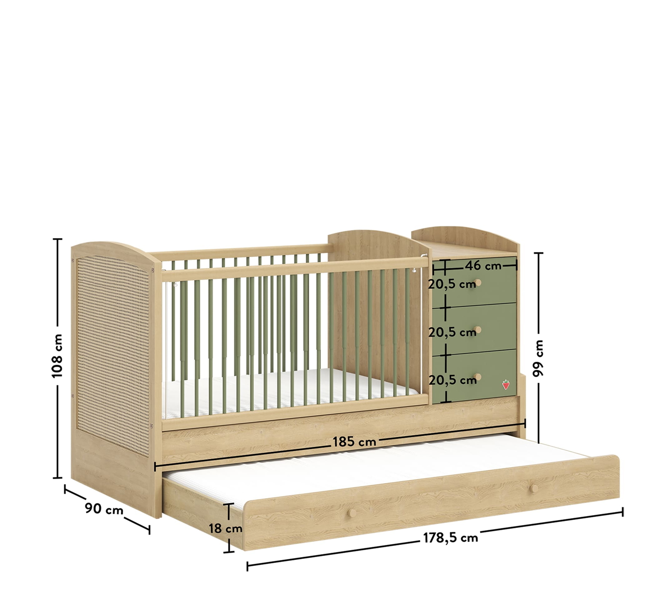 Babybett Loof Baby Umbaubar 11