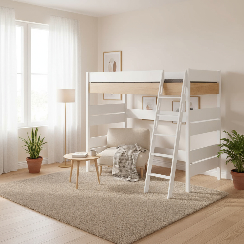 Hochbett Kira Nebraska mit Schrägleiter, 90 x 200 cm 4