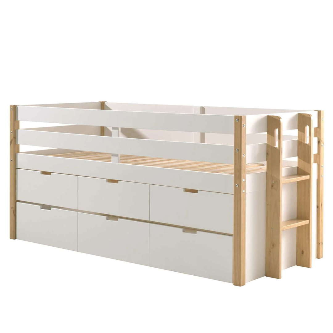 Kojenbett Margrit mit Ausziehkasten, mit Schubladen