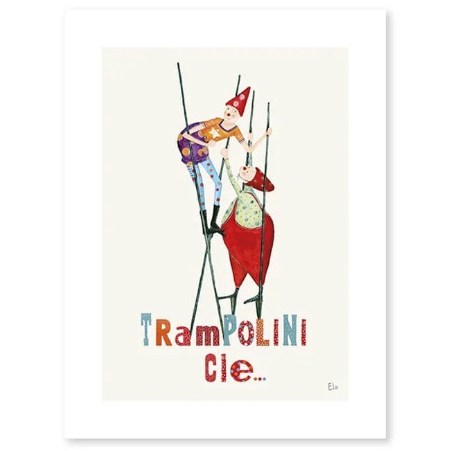 Poster Trampolini Cie mit Rahmen 1