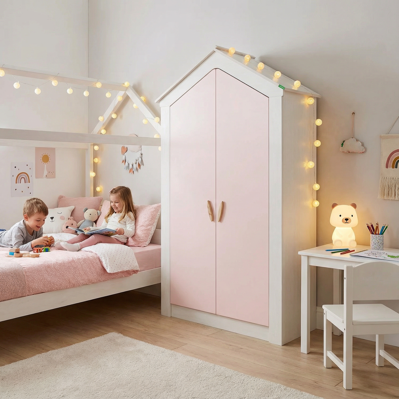 Kleiderschrank My House Pink, 2-türig 5