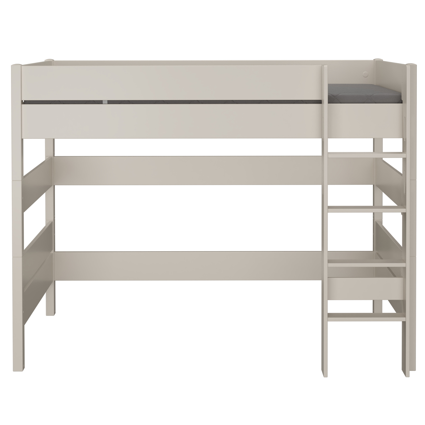 Mittelhohes Bett Tiago Beige, mit gerader Leiter, 90 x 200 cm #2