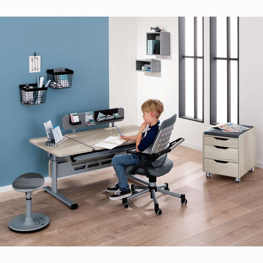 Schreibtisch Diego 130 GT Silber Beige 2