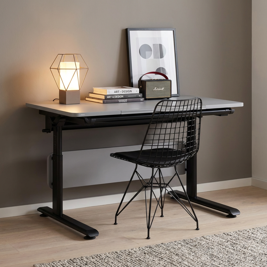 Schreibtisch Diego 120 Schwarz Grau 4