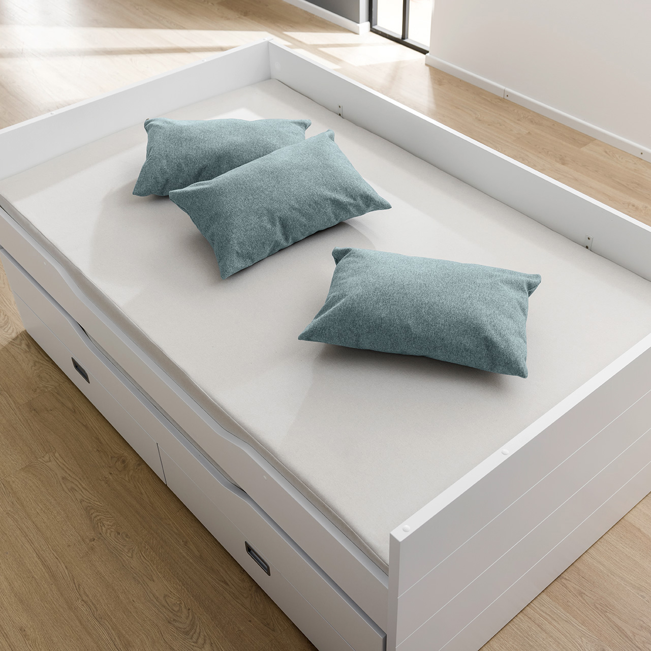 Partykissen Lang aus Mikrofaser Aschblau