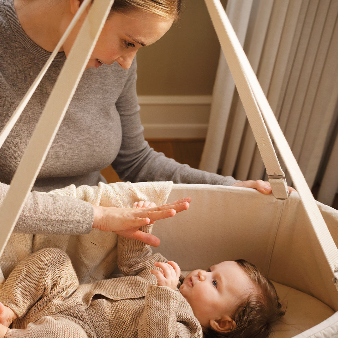 Babywiege Classic Bundle Connect Natur Grau 5