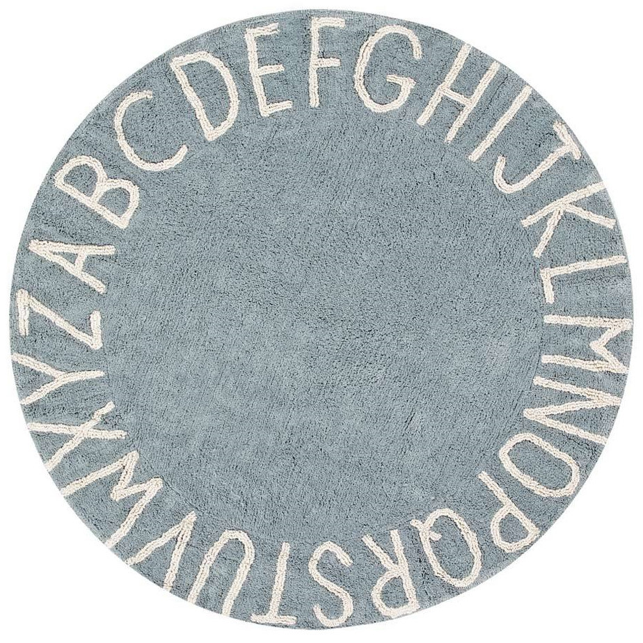 Teppich ABC Rund Blau