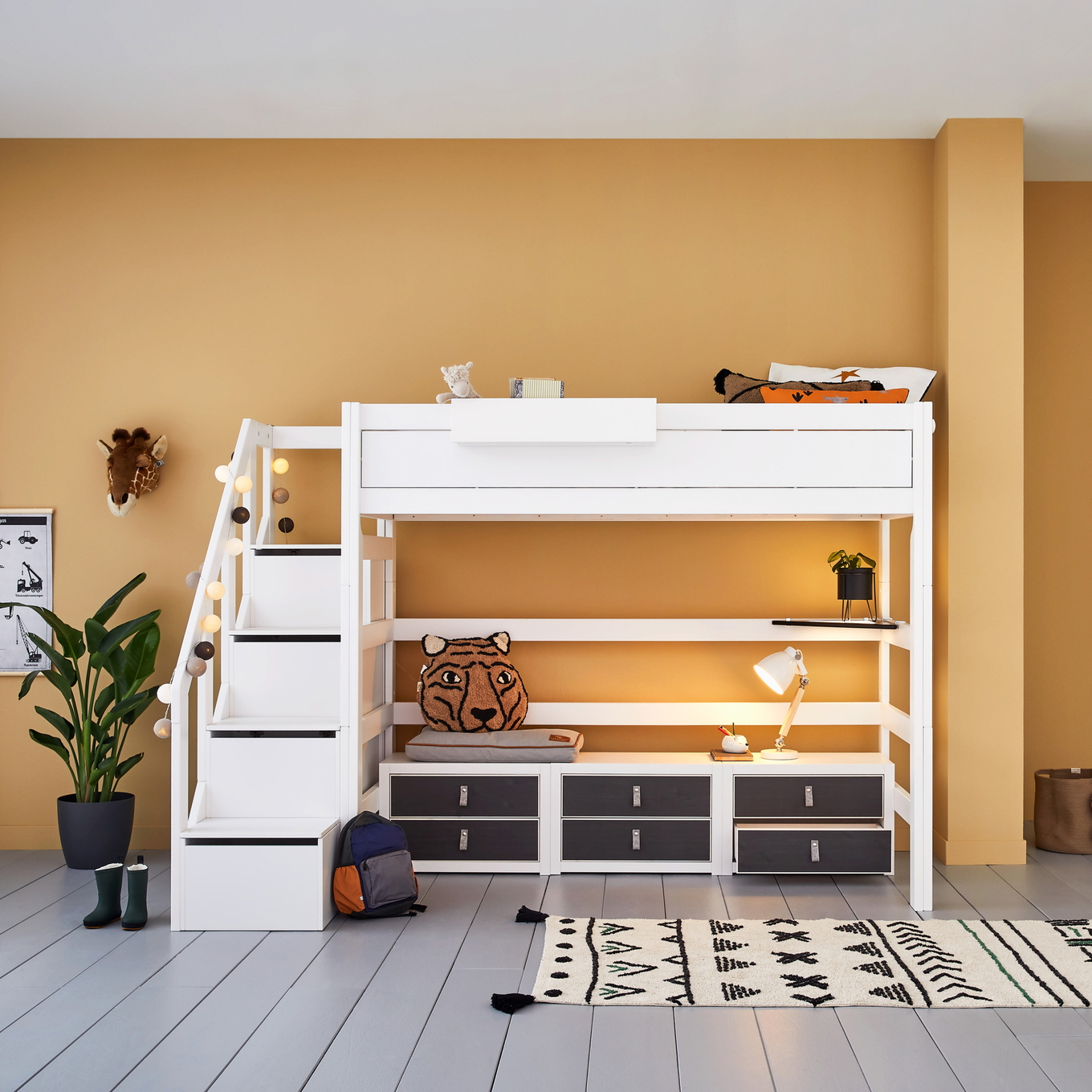 Treppe Lifetime für Etagen- und Hochbetten Weiss 3