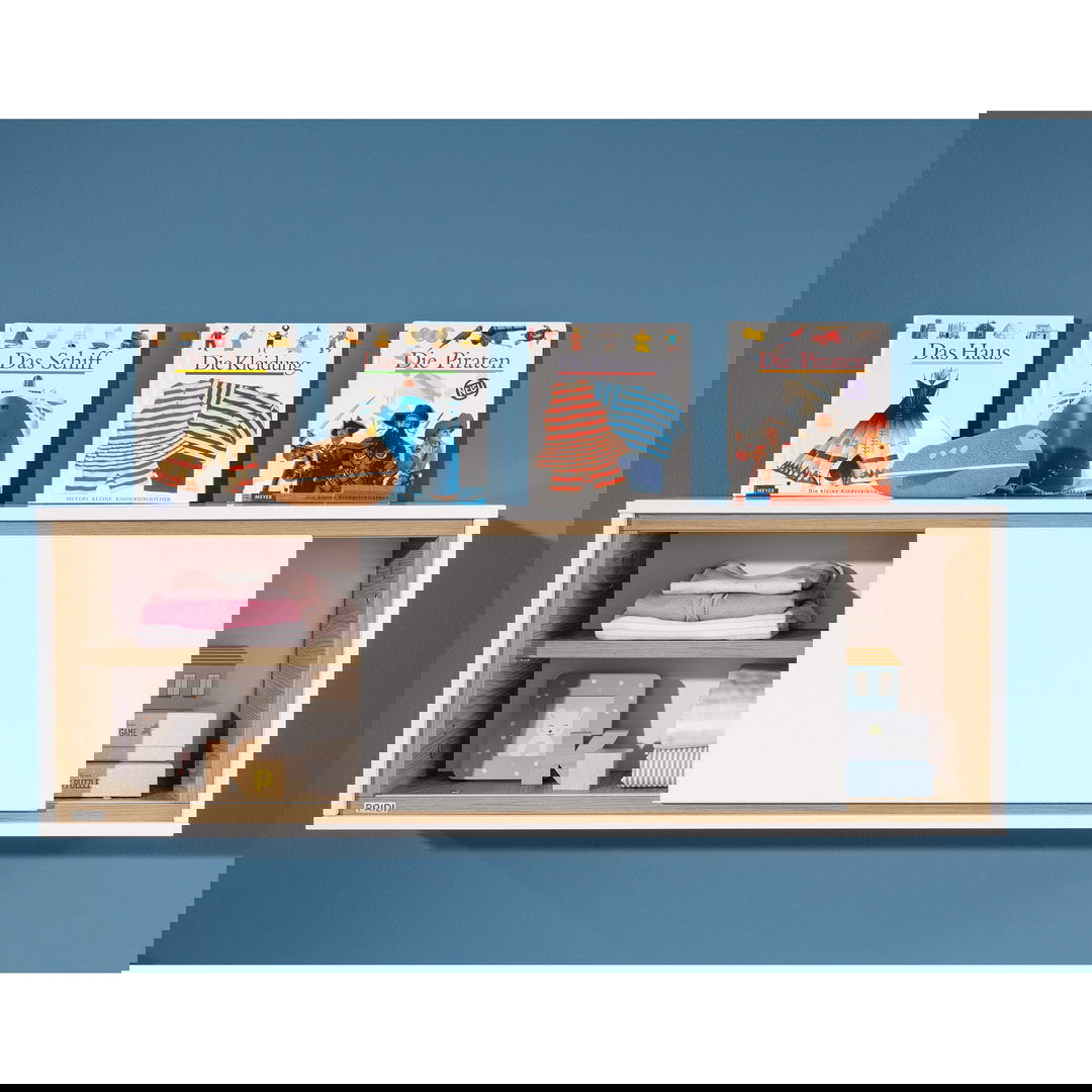 Wandregal Lieven mit Schiebetür Weiss, Holz 3