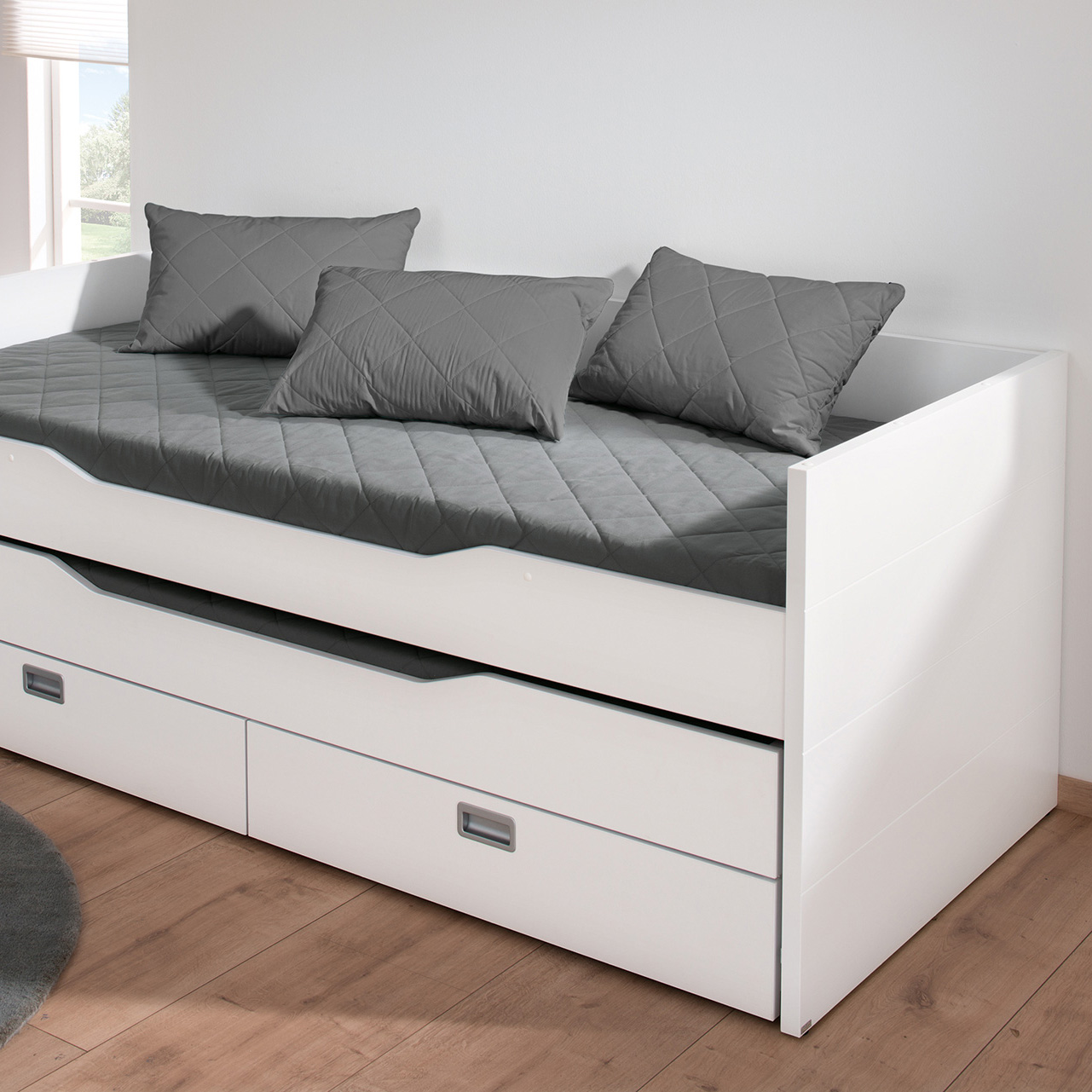 Partykissen Lang aus Baumwolle Anthrazit