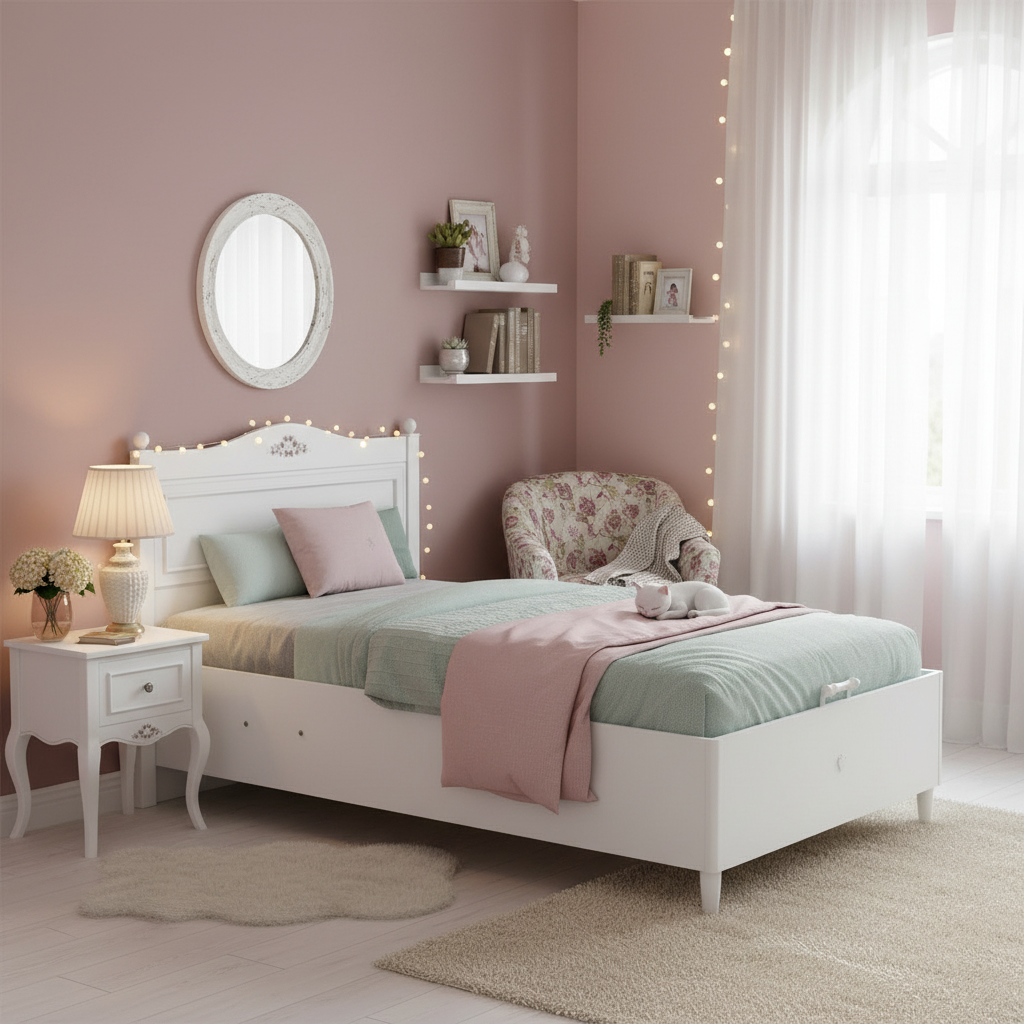 Bett Rustik mit Stauraum, 120 x 200 cm #2