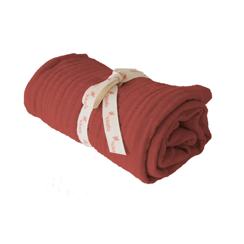 Tuch Muslin Klein Rot 1