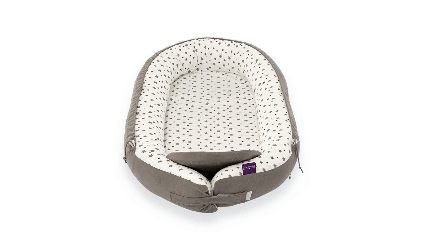 Babynest Premium Graue Sterne 5
