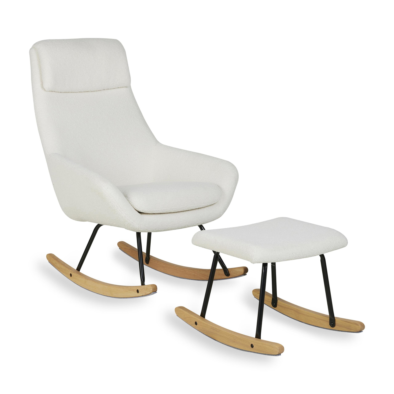 Hocker für Schaukelstuhl Basic / Nordic Creme 3