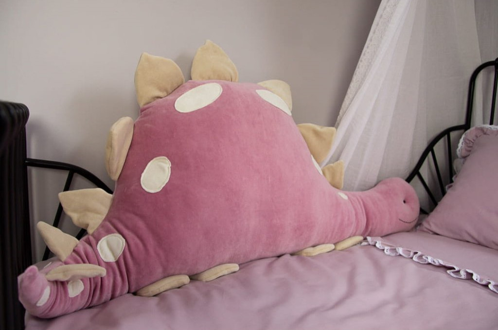 Bettschlange Dino Pink 4