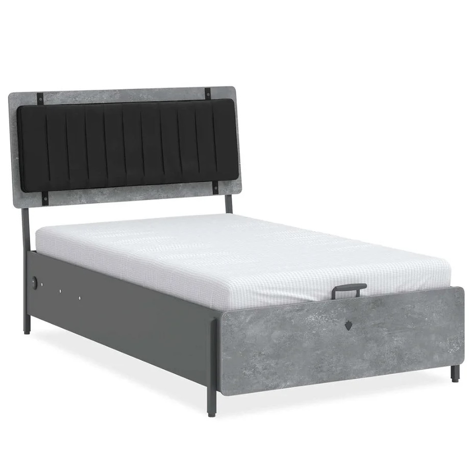 Bett Space Gray mit Stauraum, 120 x 200 cm 1