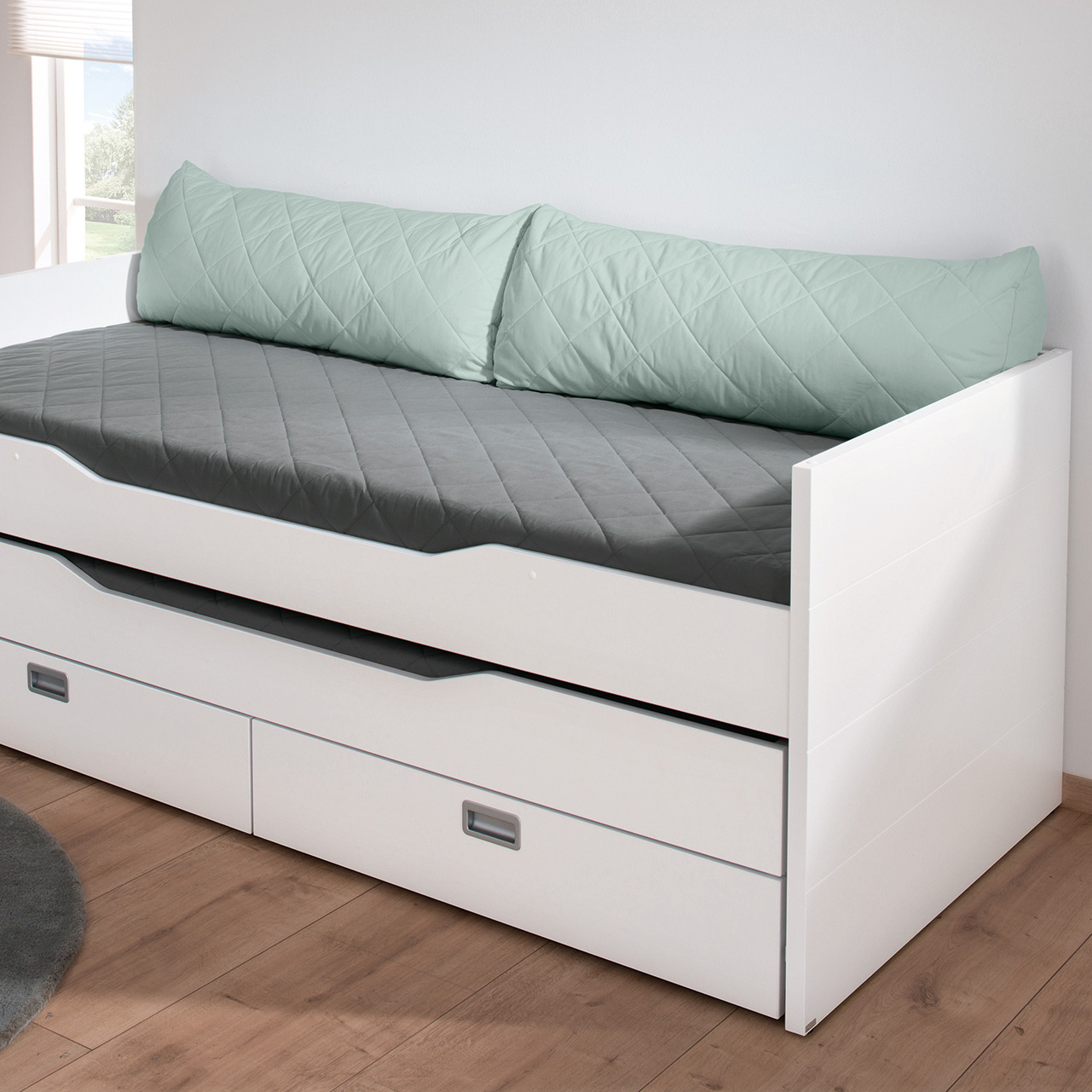 Rückenkissen aus Baumwolle Pastellgrün