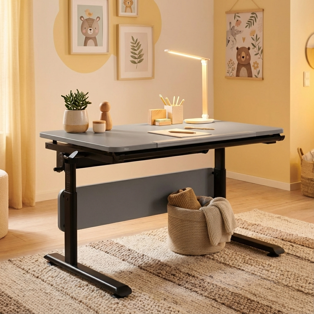 Schreibtisch Diego 105 Schwarz Grau 7