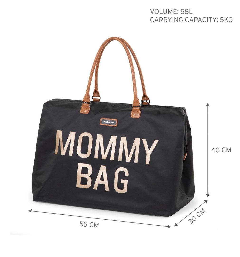 Mommy Bag Schwarz Gold 10