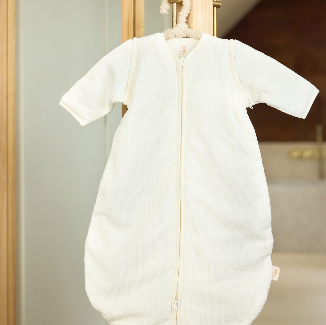 Schlafsack mit abnehmbaren Ärmeln Weiss, 70 cm 2
