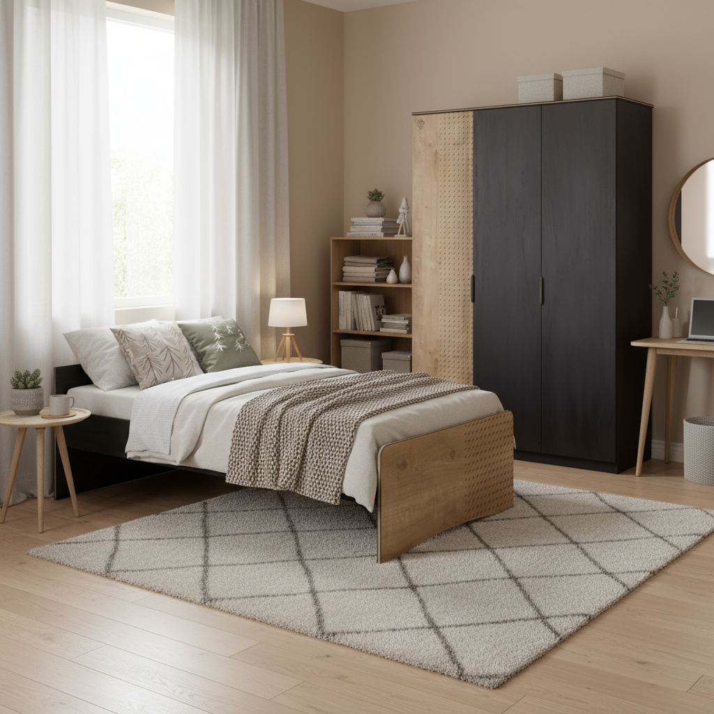 Bett Black ohne Kopfteil Standard, 100 x 200 cm 3