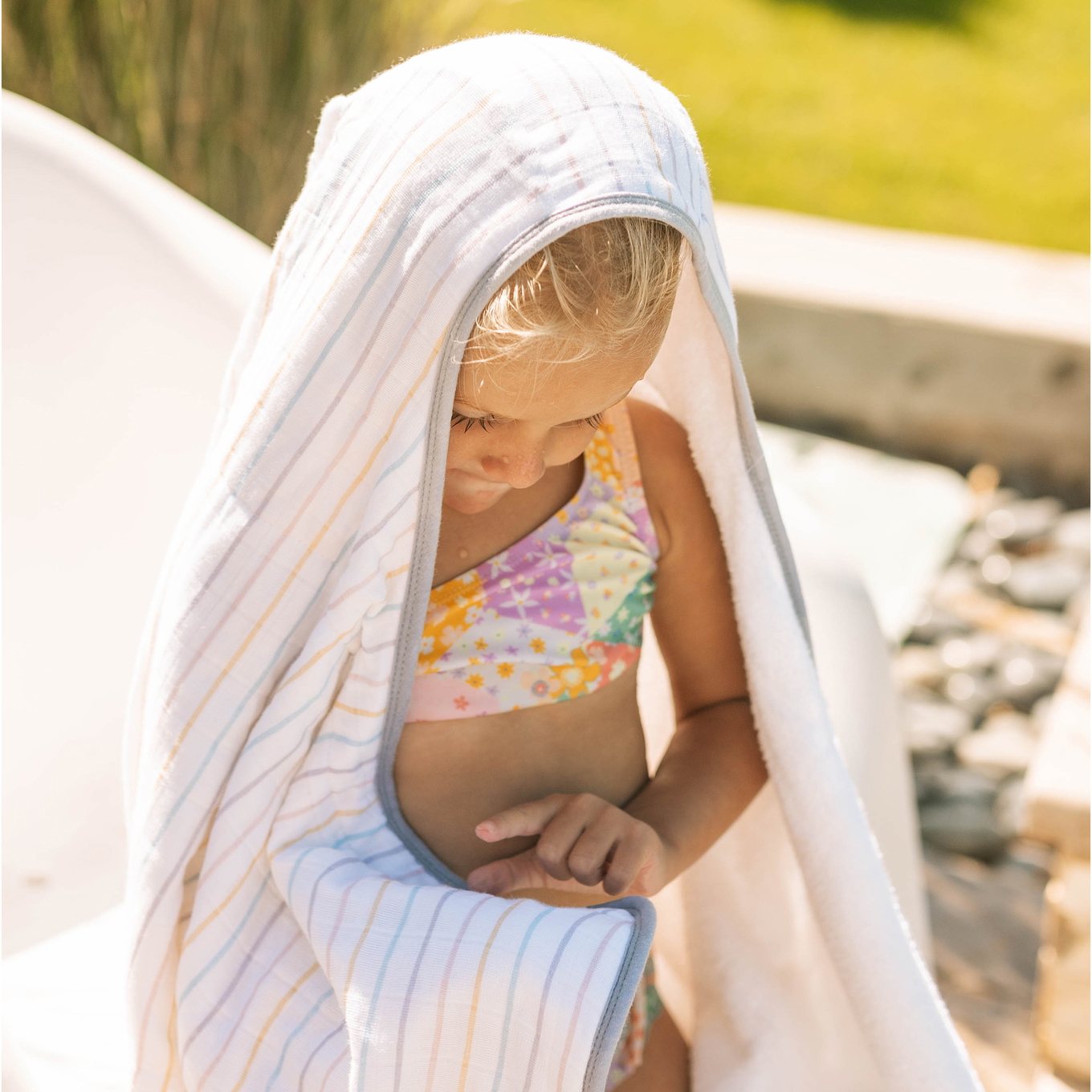 Kapuzenhandtuch Unicorn Stripe #2