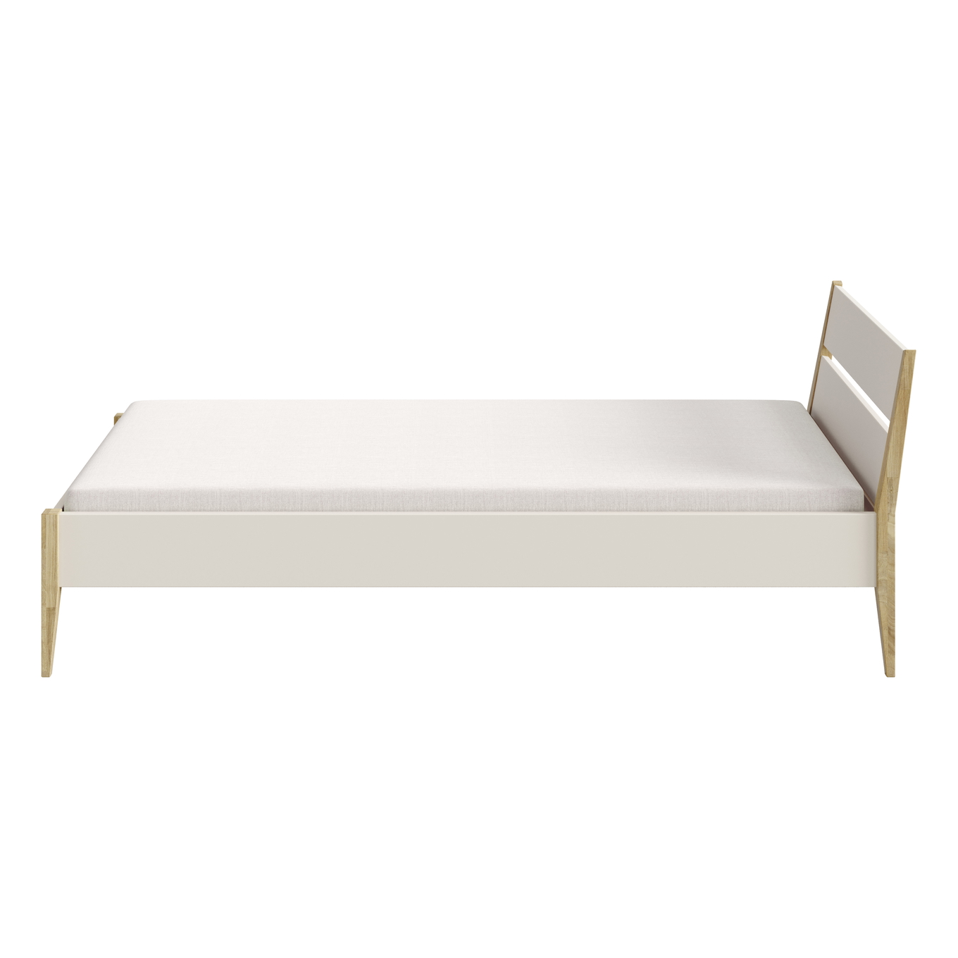 Bett Stiene Beige, 90 x 200 cm 5