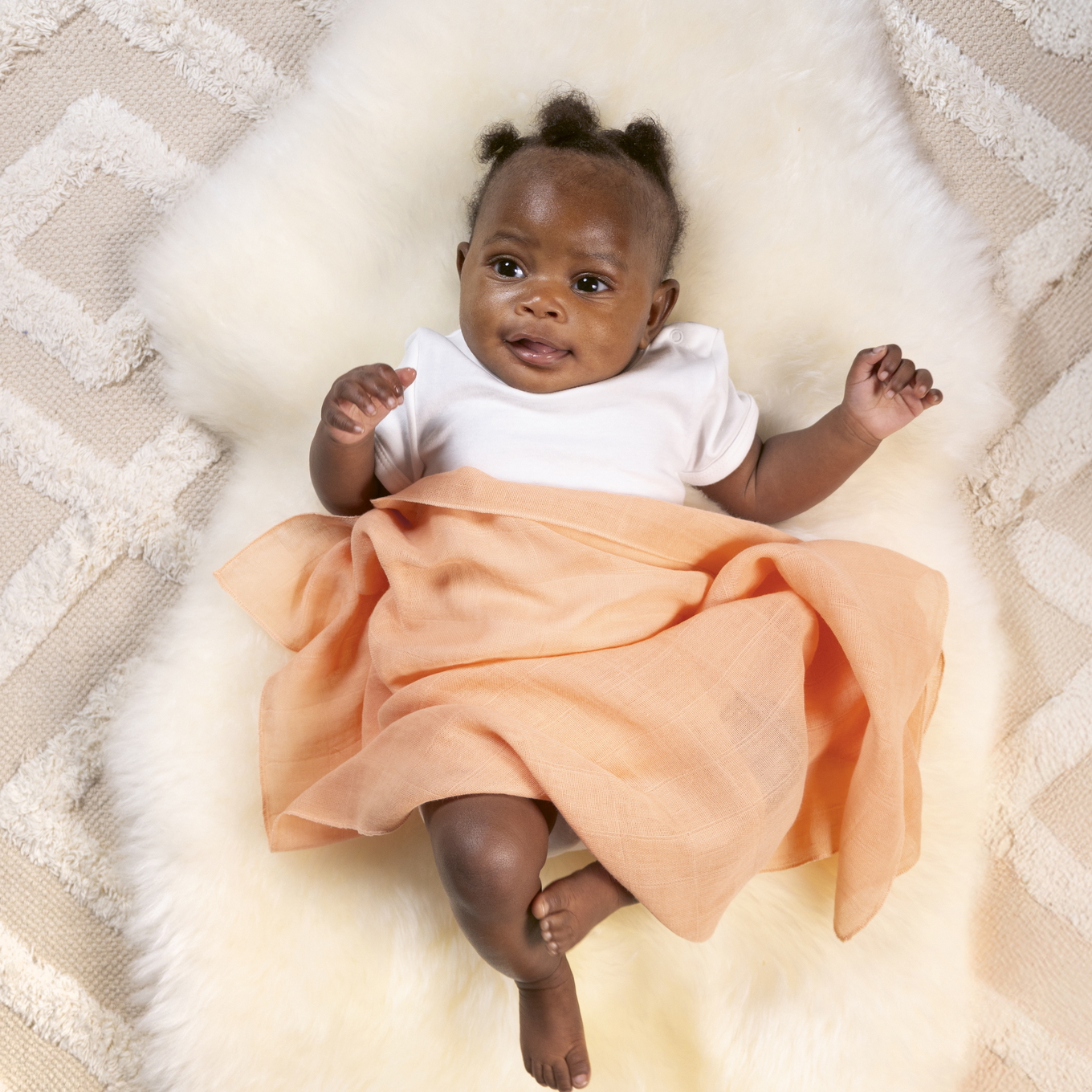 Gaze Spucktuch Uni Peach 2