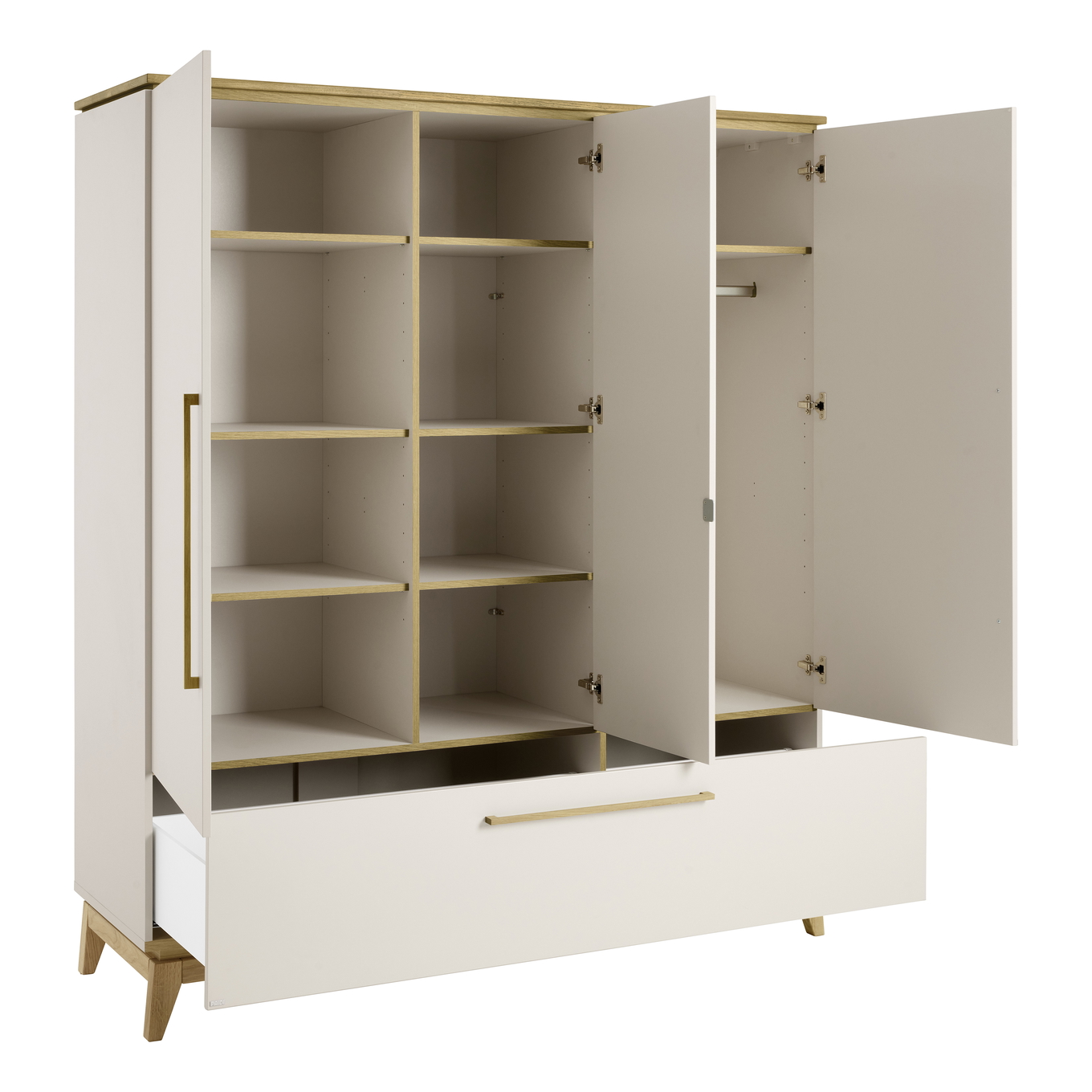 Kleiderschrank Stiene 3-türig 5