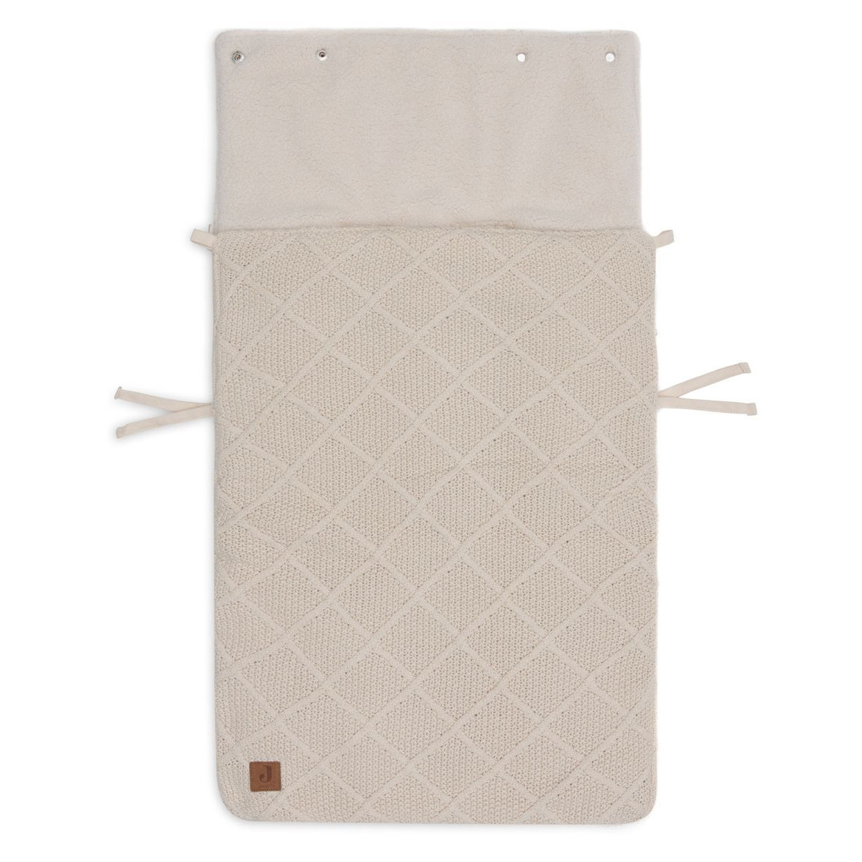 Fusssack für Babyschale Check Knit Oatmeal