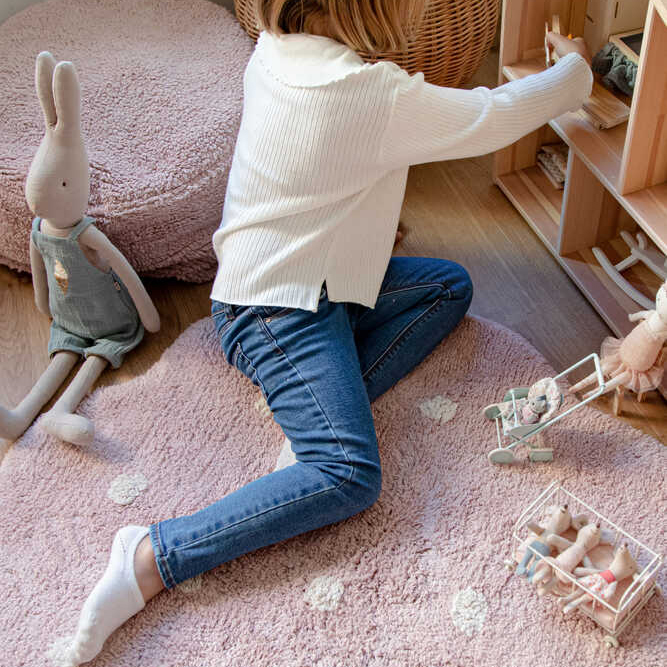 Teppich Little Biscuit Gepunktet Rosa 3