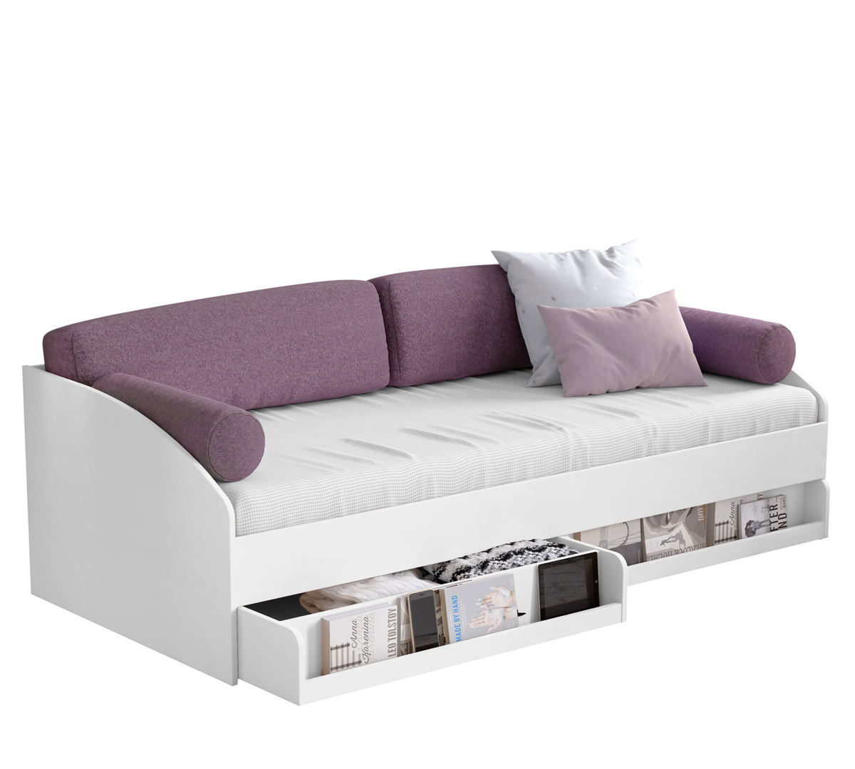 Bettschublade Day Weiss 3