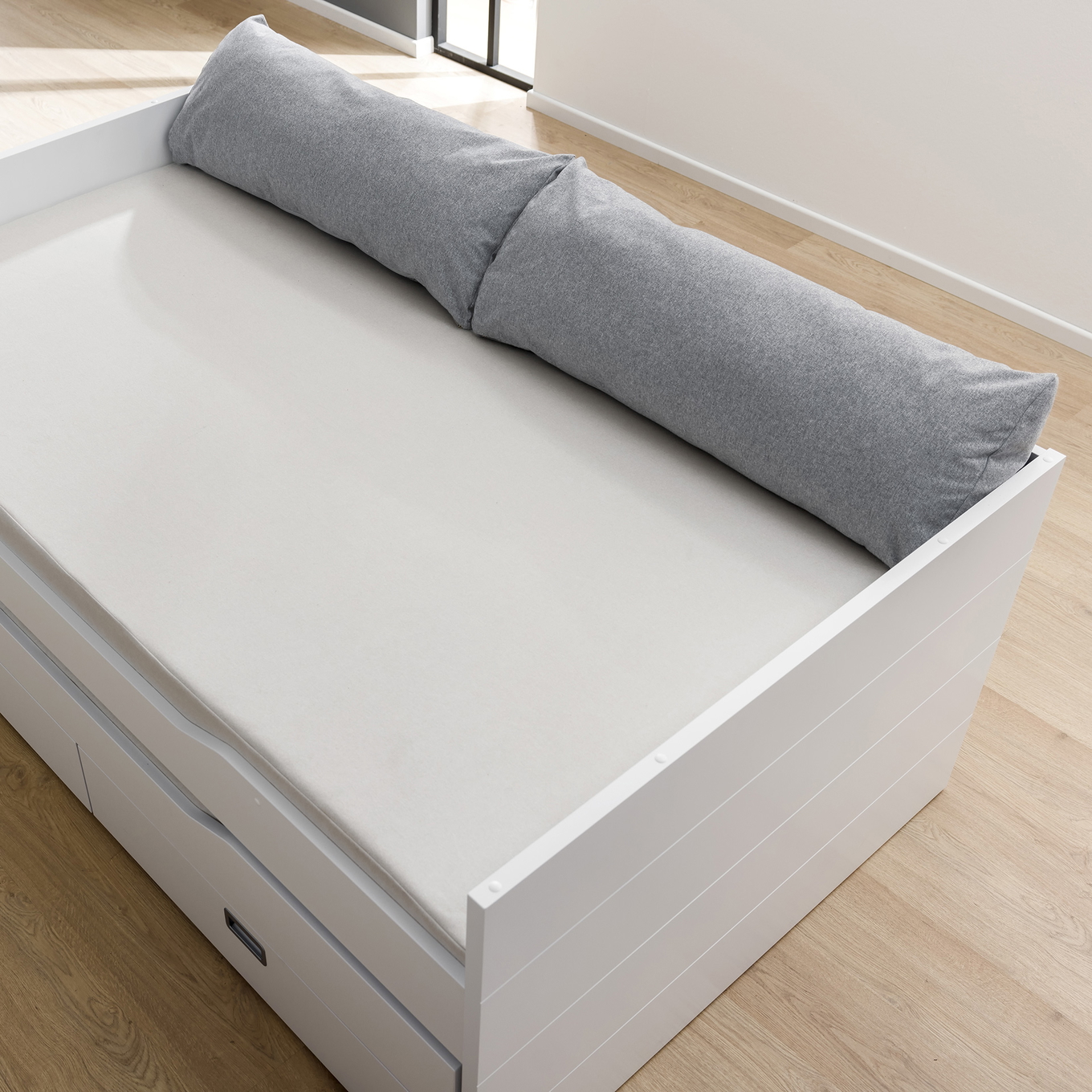 Rückenkissen aus Mikrofaser Steingrau