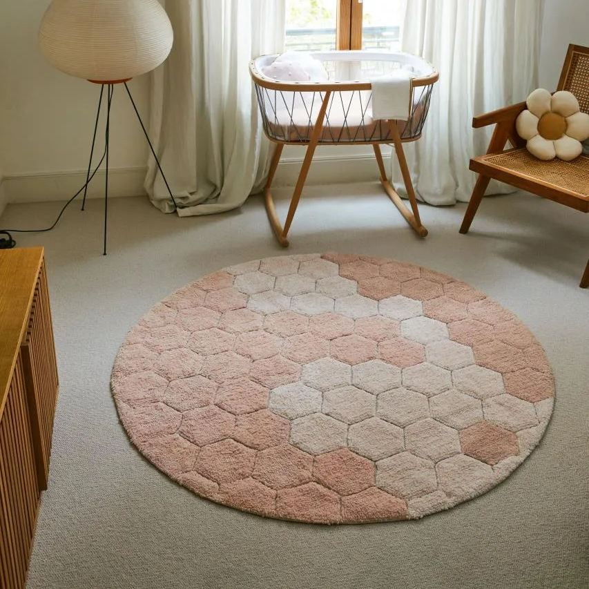 Teppich Honeycomb Rosa #2