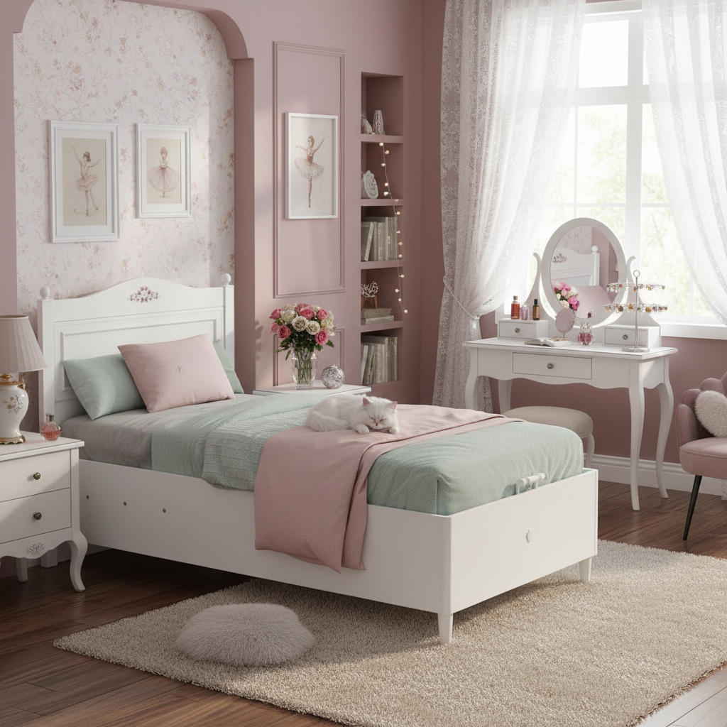 Bett Rustik mit Stauraum, 100 x 200 cm 6