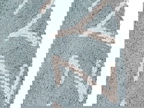 Teppich ABC Rund Blau 5