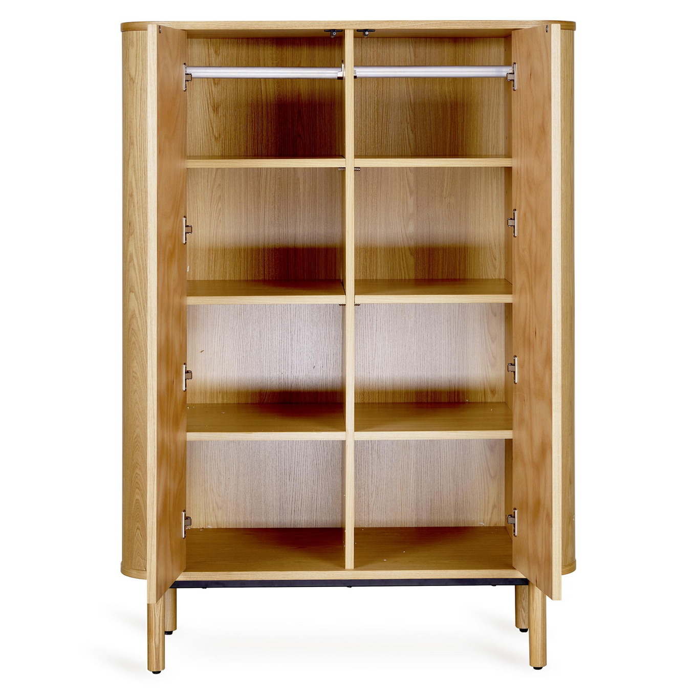 Kleiderschrank Yume Flache Türen 2-türig 4