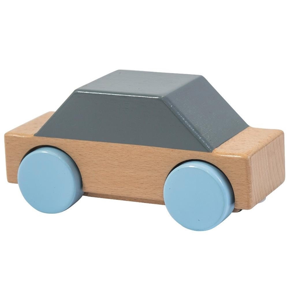 Spielzeug Wagen Holz Grau 1