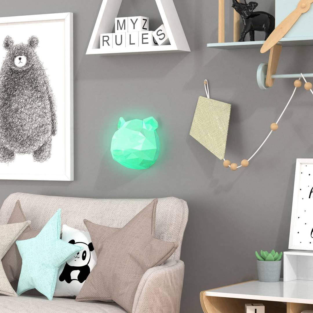 Wandlampe Panda mit Fernbedienung 2
