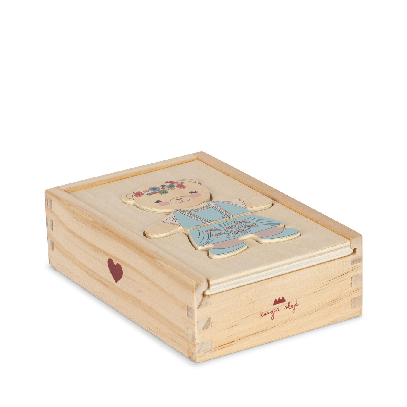 Holz-Teddy-Anziehpuzzle FSC Dusty Pink 8