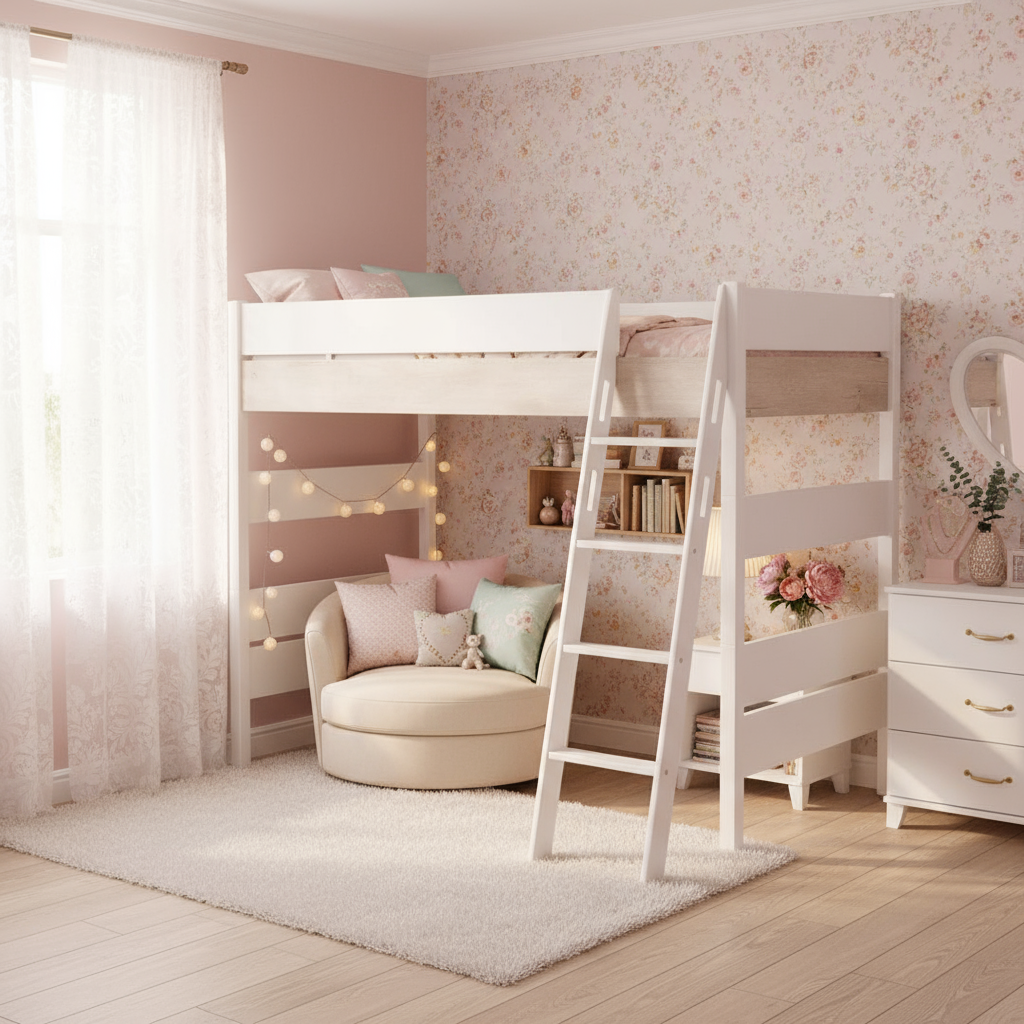 Mittelhohes Bett Kira Nautik mit Schrägleiter, 90 x 200 cm 4