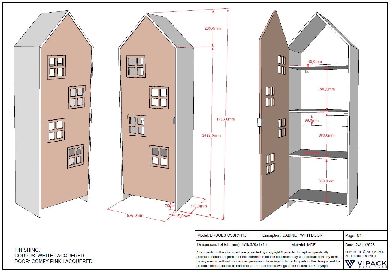 Regalschrank Casami Bruges Altrosa 5
