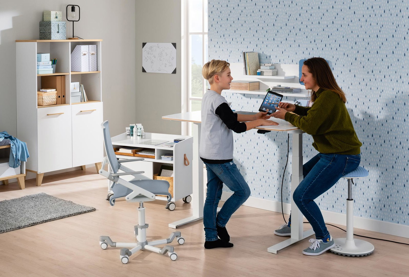 Schreibtisch E-Lion 1 130 Weiss Weiss 2