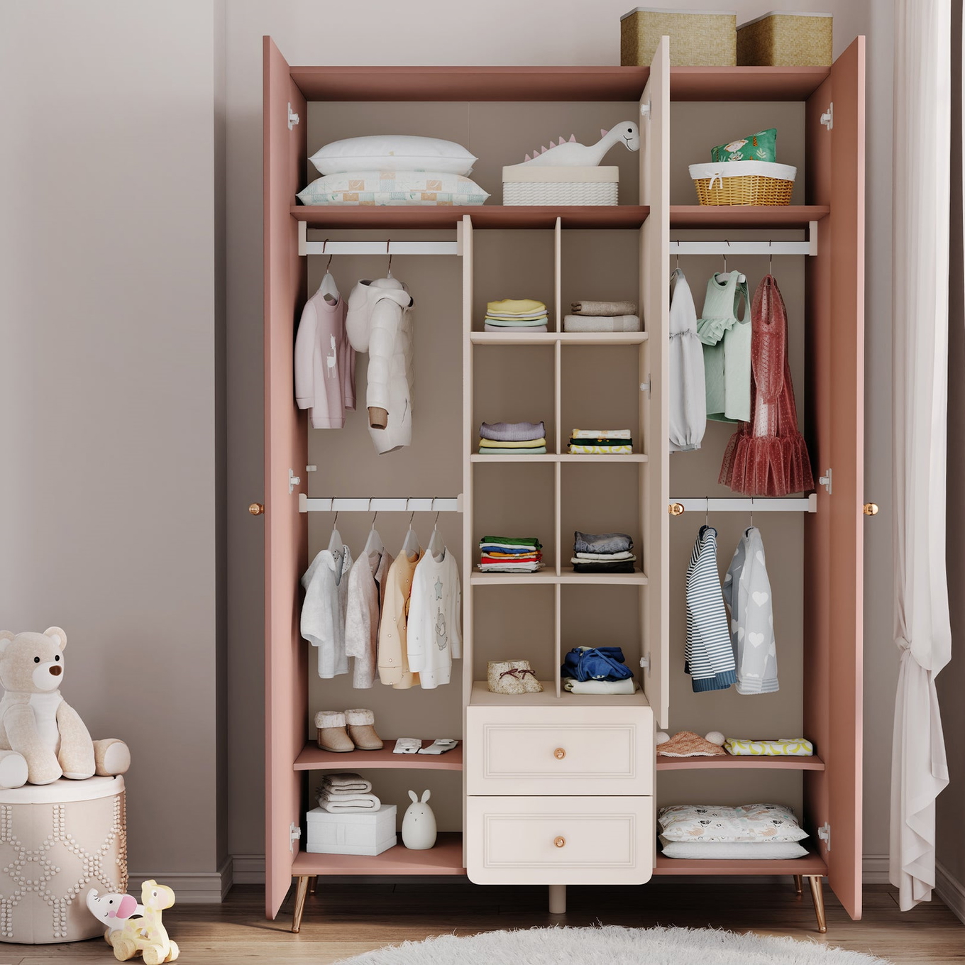 Kleiderschrank Elegance mit Schubladen, 3-türig 3