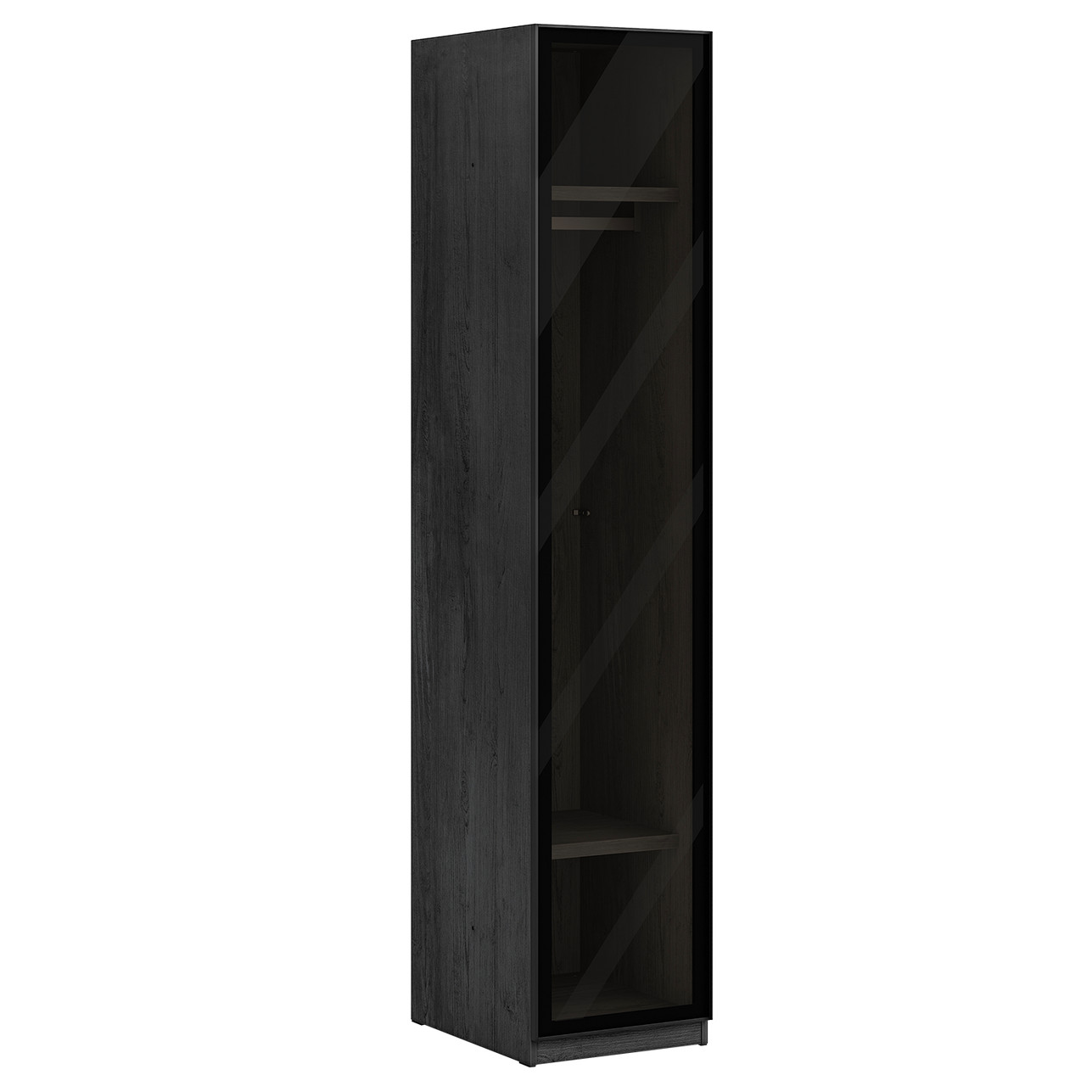 Kleiderschrank Black Glass Door 1-türig