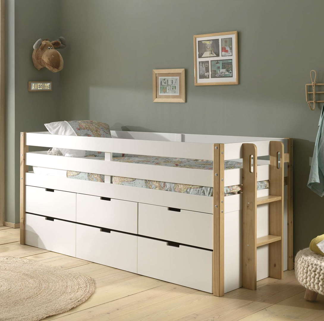 Kojenbett Margrit mit Ausziehkasten, mit Schubladen #2