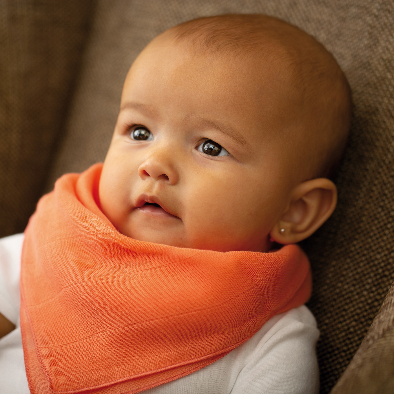 Gaze Spucktuch Uni Coral 2