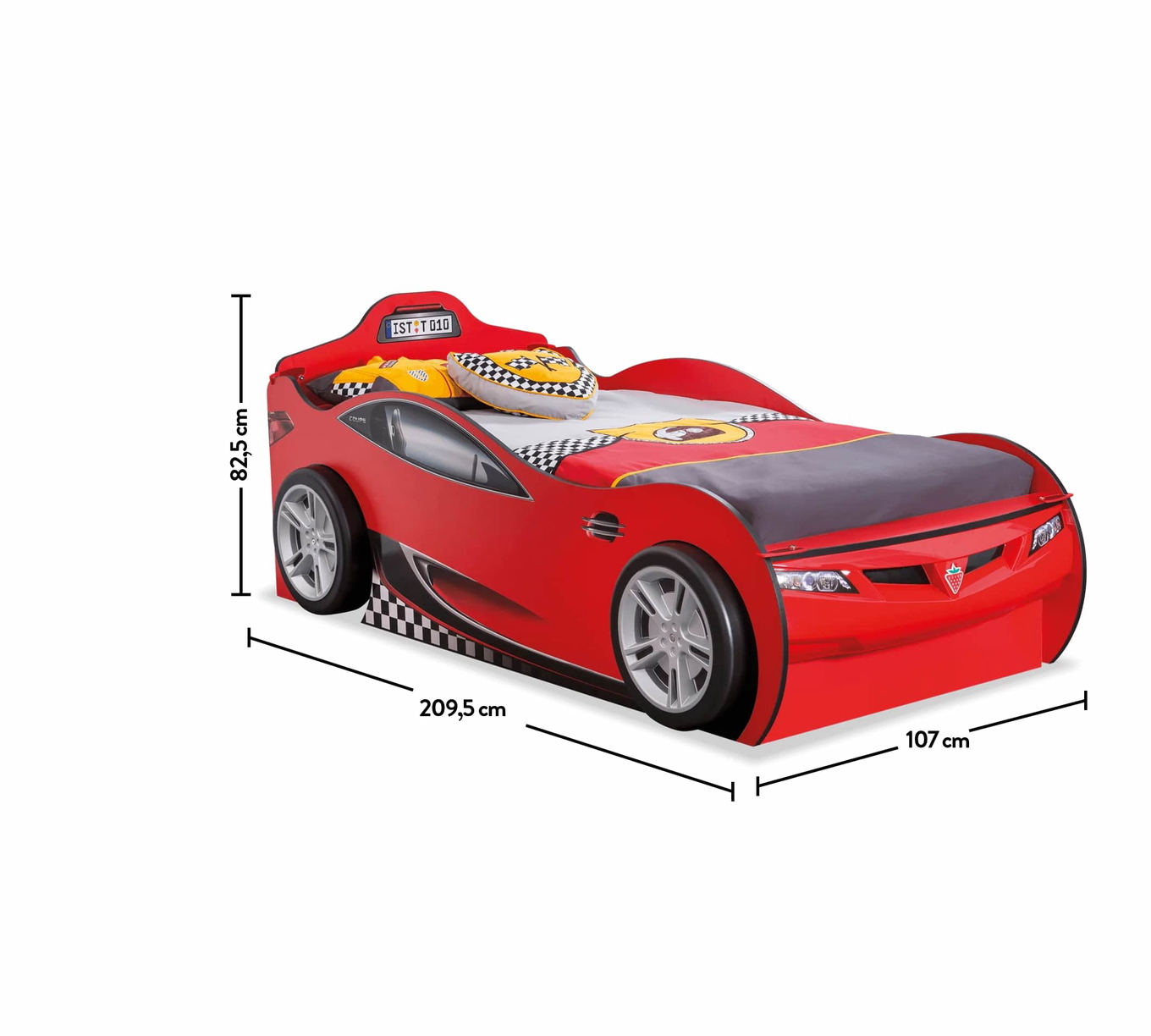 Autobett Coupe für 2 Rot 6