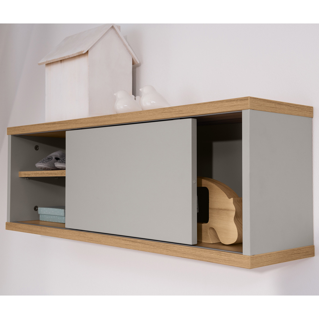 Wandregal Benne mit Schiebetür 6