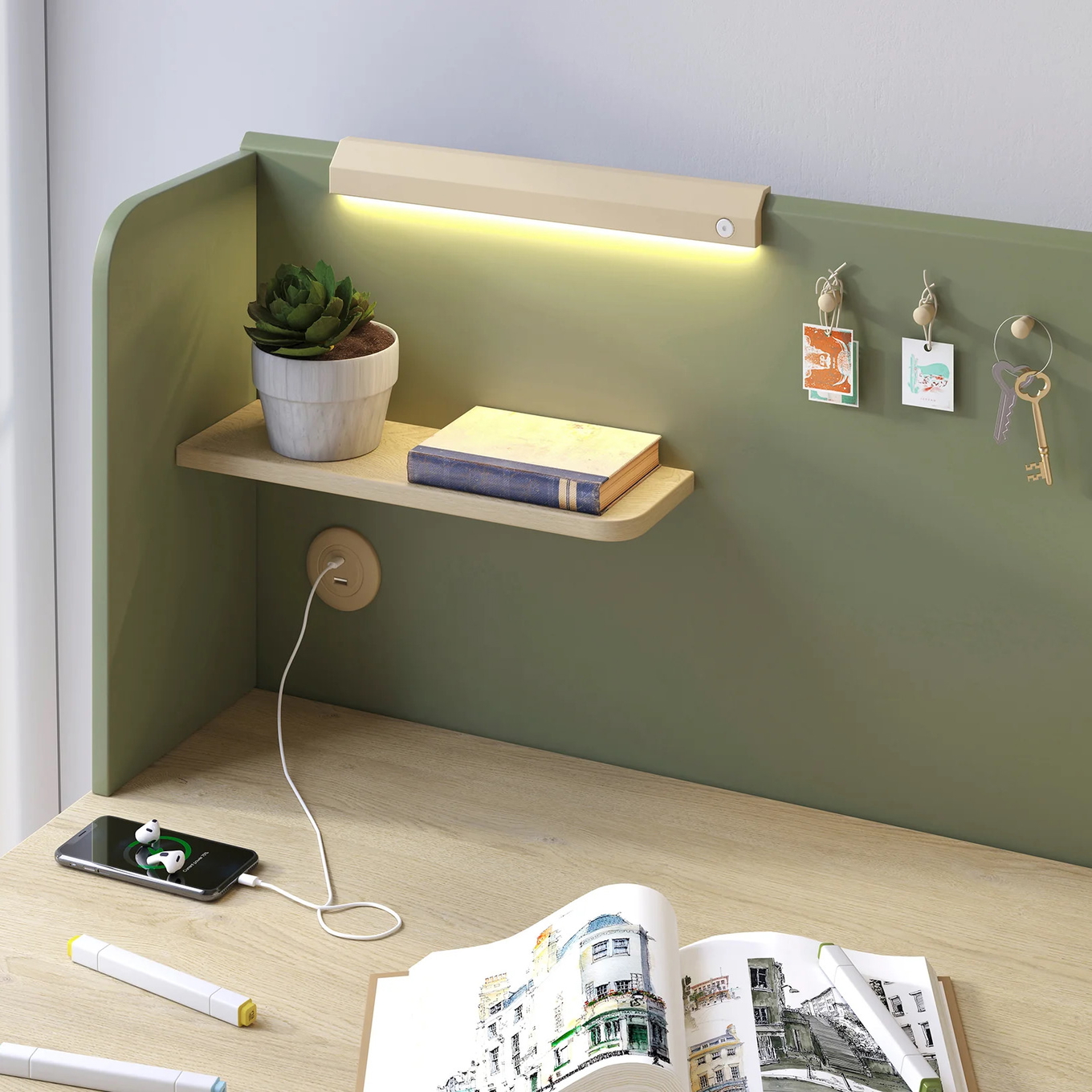 Schreibtischaufsatz Loof Klein 2